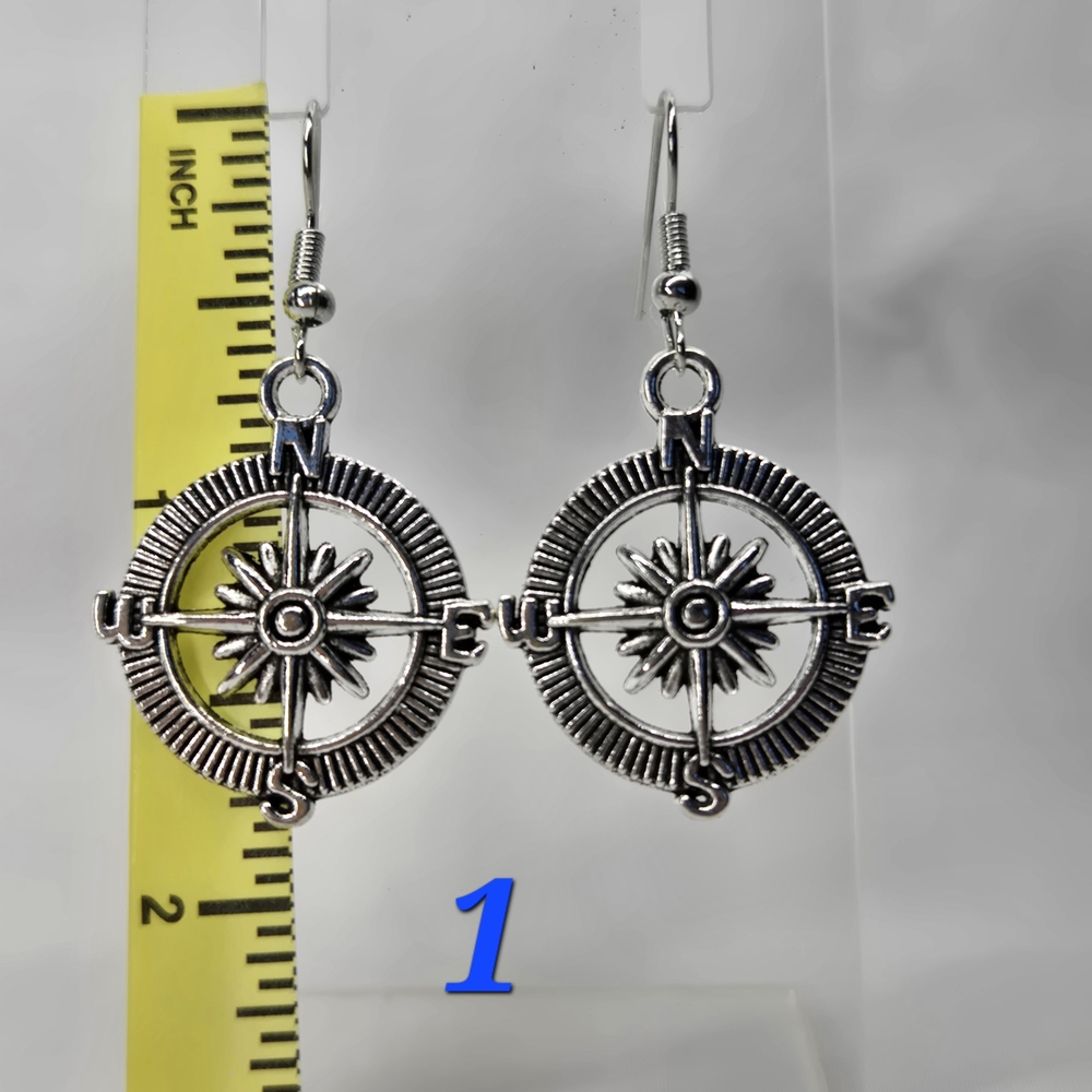 Nautical Silver-Tone Earrings